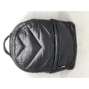 Carra X Athleta Black Nylon Quilted Puffer Commuter Backpack P157